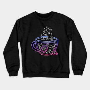 Neon Galaxy Teacup - blue/pink Crewneck Sweatshirt